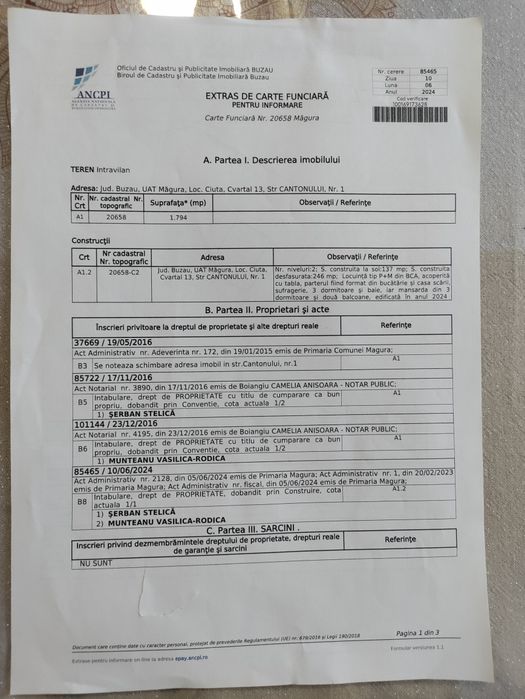 Casa la roșu cu teren