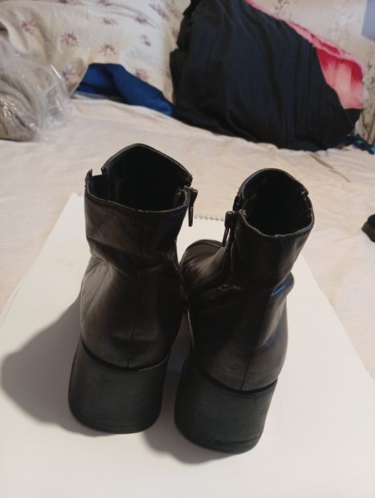 Черни боти естествена кожа