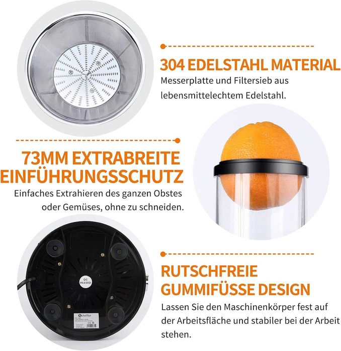 Сокоизстисквачка Scheffler JR1 PJE1000 1000W Сок от плодове зеленчуци