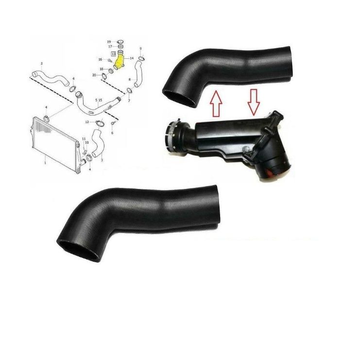 Rezonator Furtun Turbo Intercooler VOLVO XC90 XC70 S60 V70 2.4d
