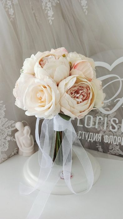 Свадебный букет невесты + бутоньерка