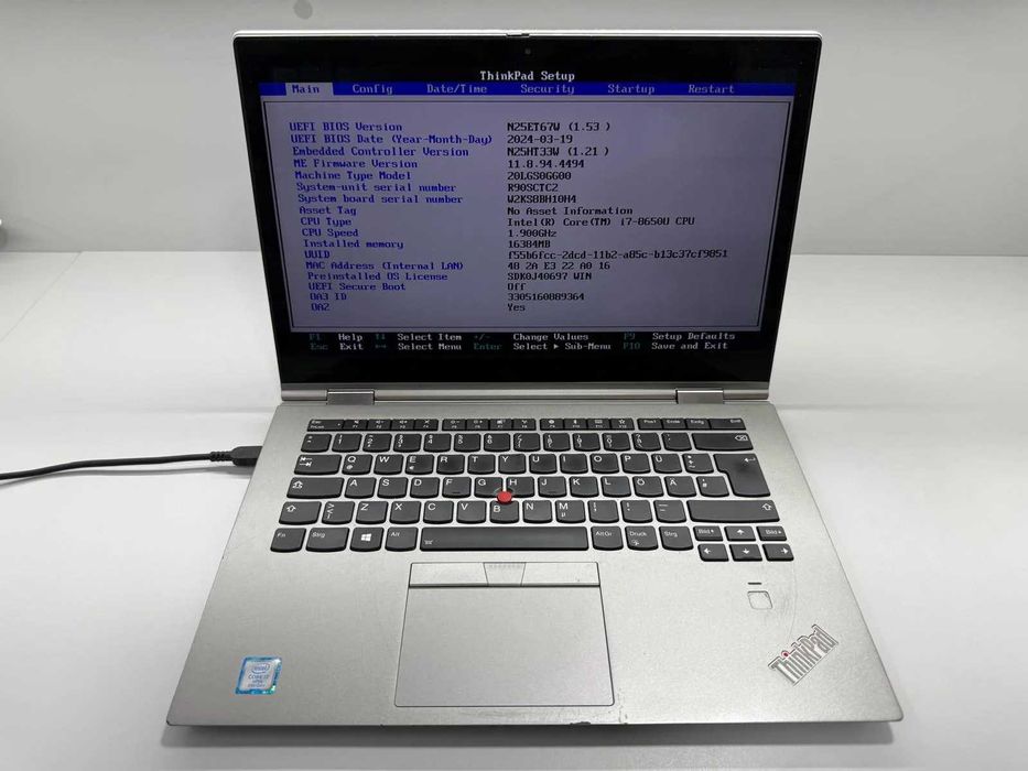 Laptop SH Lenovo Thinkpad X1 YOGA gen 3 i7-8650U incomplet/piese YNC135