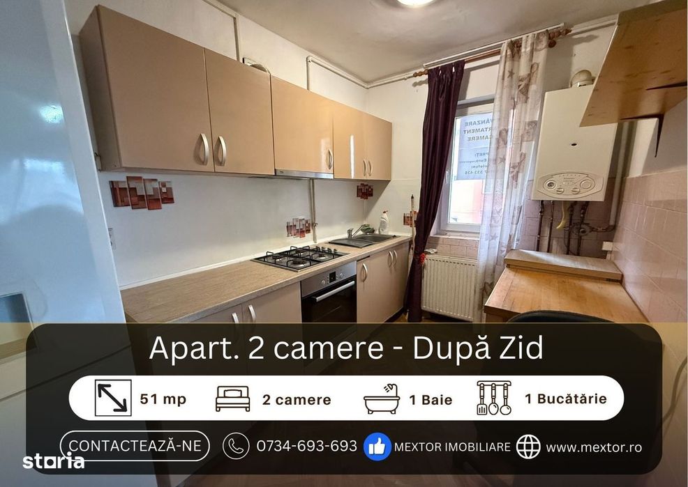 Apartament 2 camere, semi-central Medias