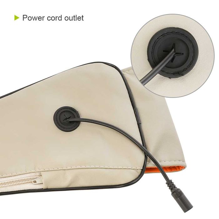 6Д Шиацу масажор за цяло тяло гръб крака врат ръце бежов