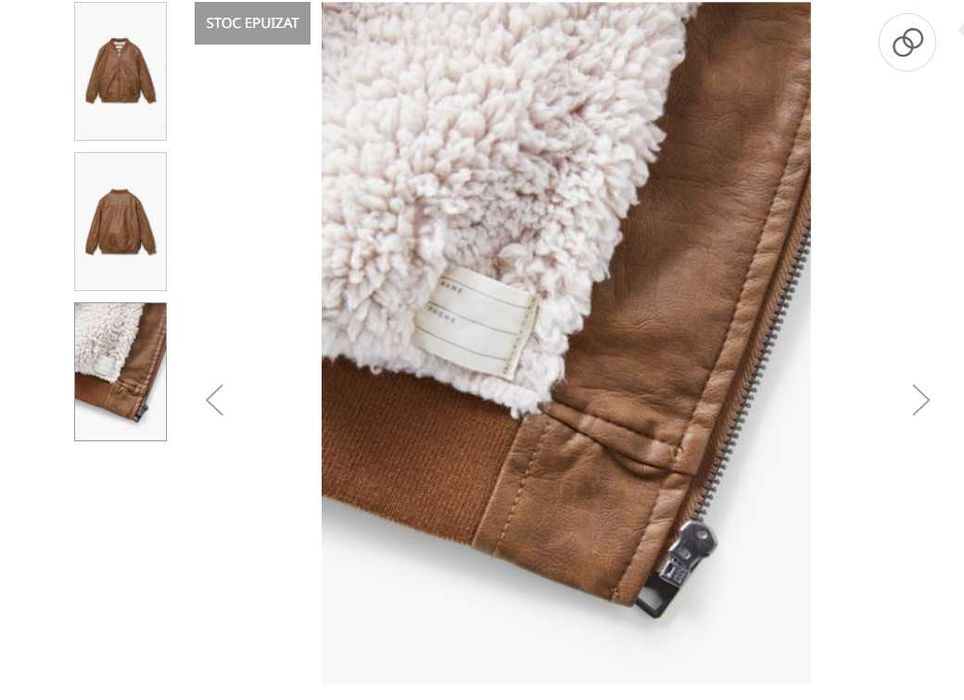 Mango jacheta de piele sintetica 152 cm
