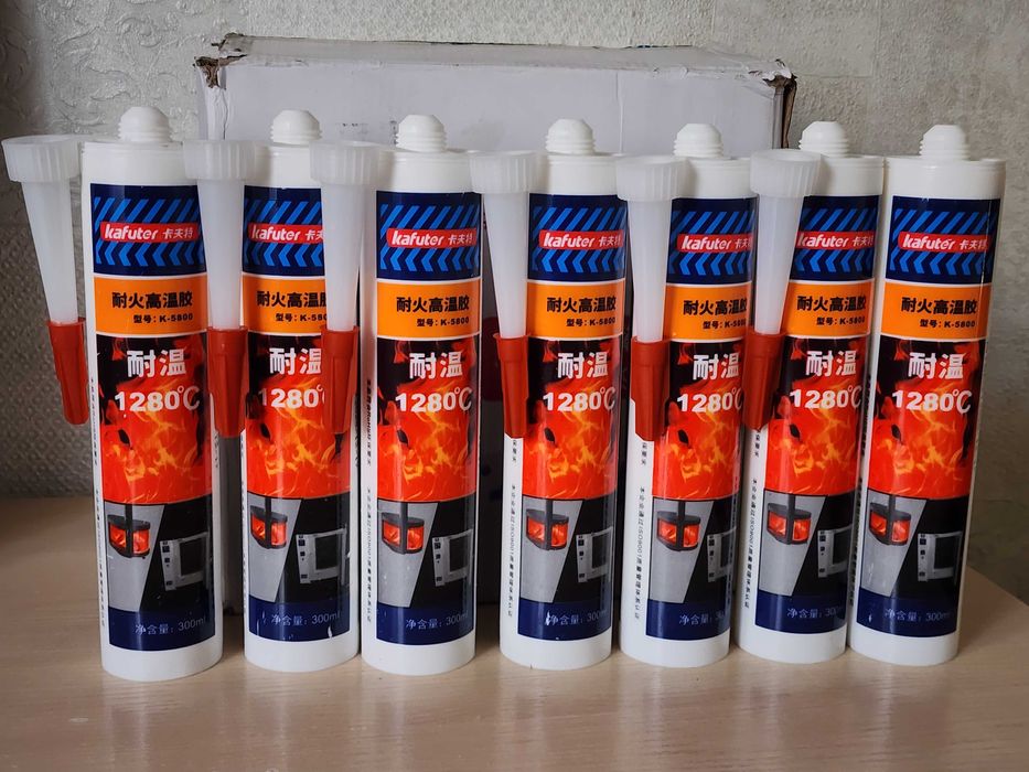 Высокотемпературный, огнеупорный Клей-герметик Kafuter K-5800, 300 мл.