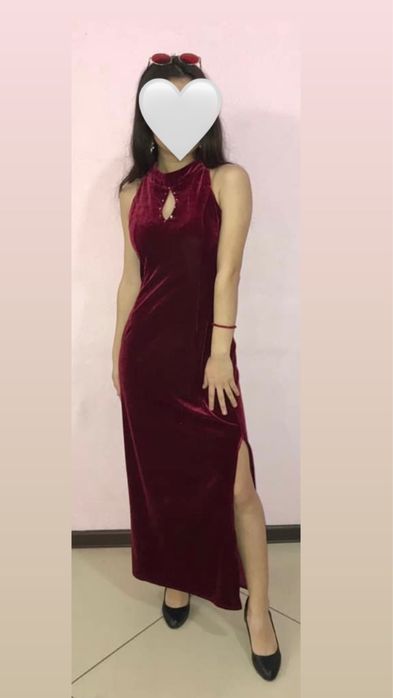 Платье велюр