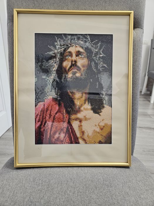 Tablou Diamond Painting lucrat manual 30x40 cm – pictură cu diamante h