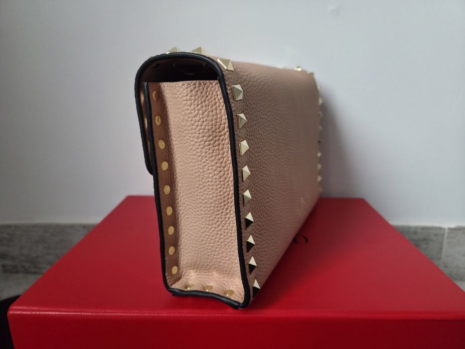 Valentino Garavani Rockstud Flap Bag Powder Pink
