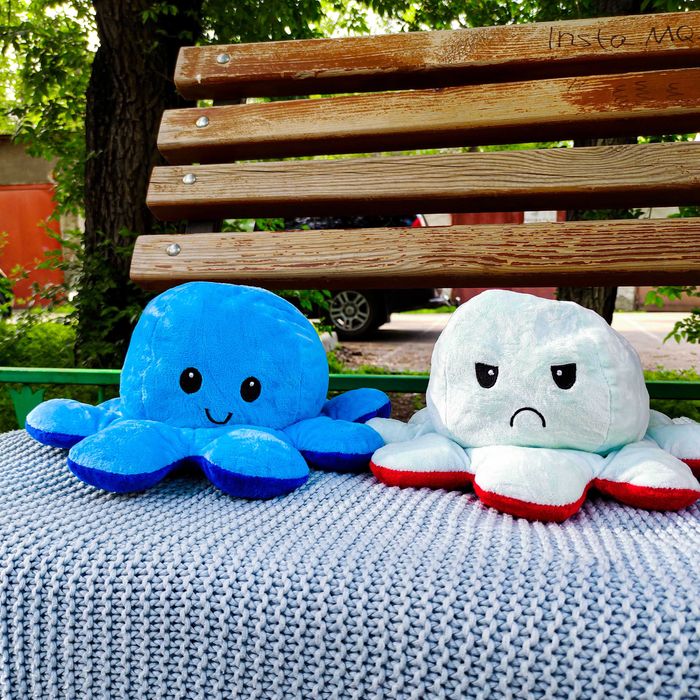 Мягкие игрушки осьминог-перевертыш/осьминог-настроение купить в Алматы