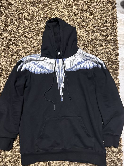 hanorac marcelo burlon marime M negru-albastru