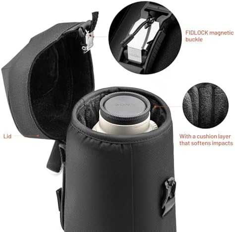 Чанта Калъф за обектив DSLR с магнитно закопчаване омекотена подплата