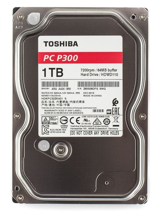 (ПОЧТИ НОВЫЕ) HDD 1tb Toshiba, 7200, cashe 64 original в количестве