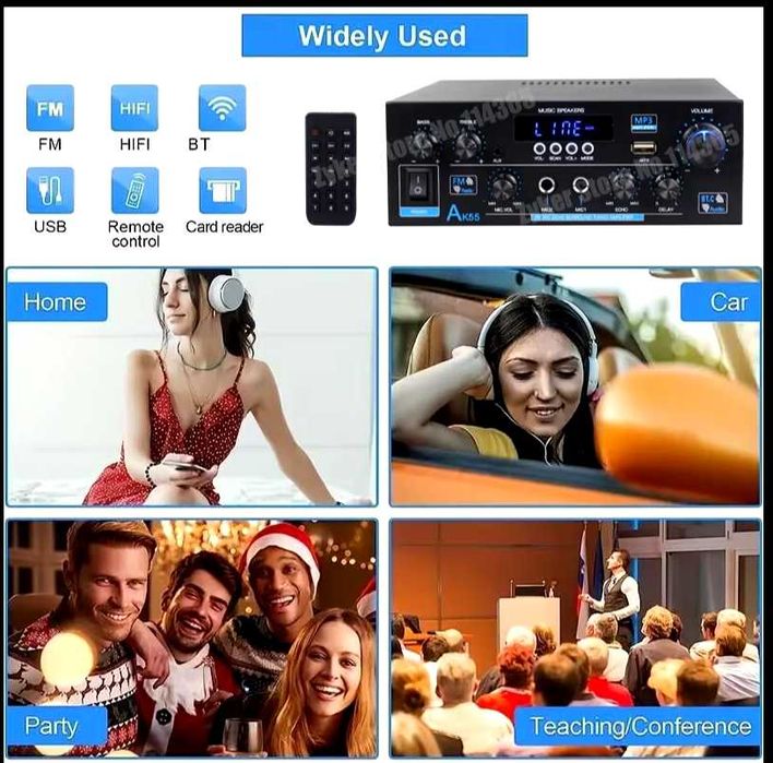 Усилитель звука AK55 HiFi Max, 900 Вт Хватит переплачивать за корпус