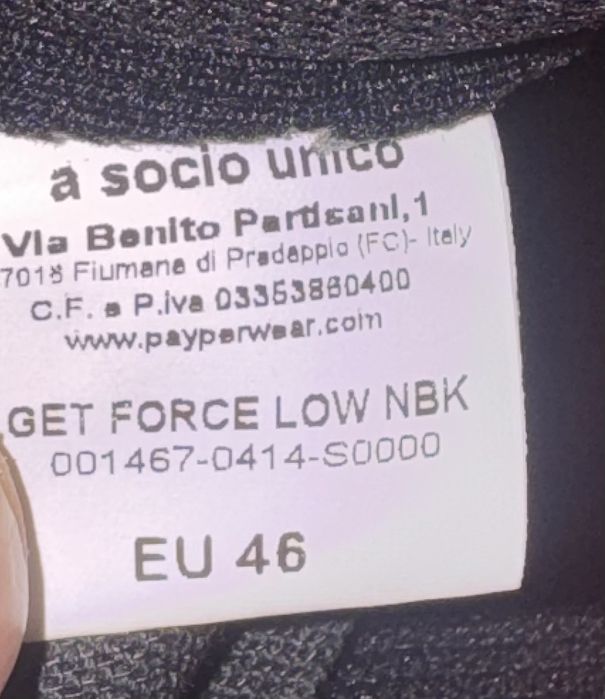 Работни обувки  номер 46 клас S3 Payper Get Force Low S3 NBK