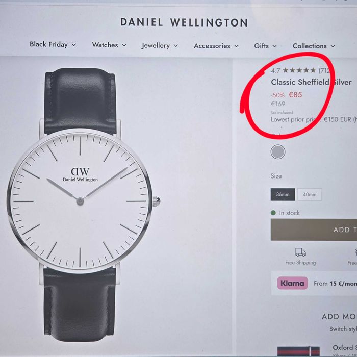 Daniel Wellington, diametru 42