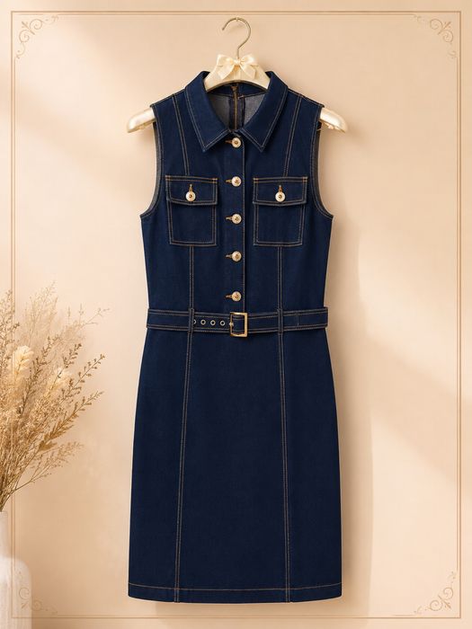 Rochie DiKa din denim și elastan