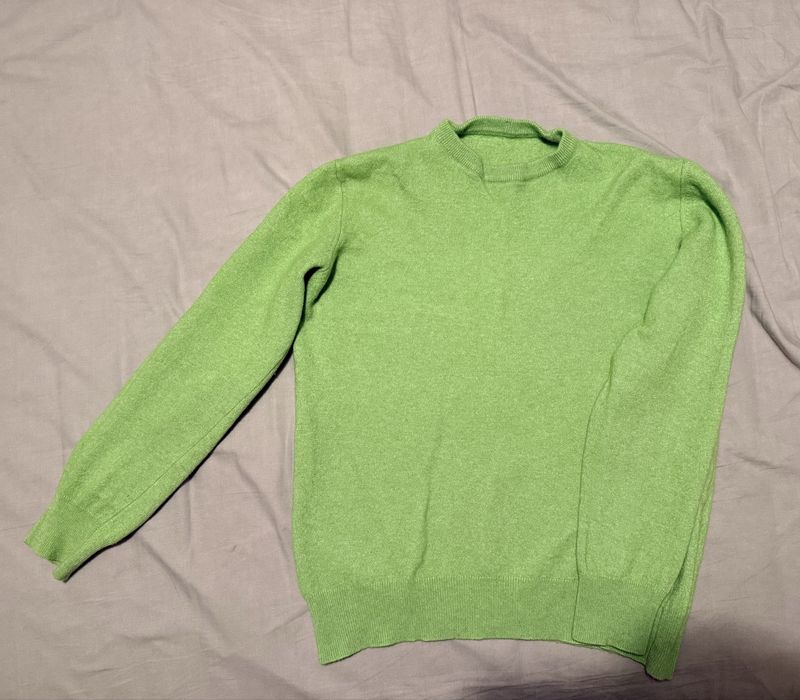 Pulover lana verde S-M