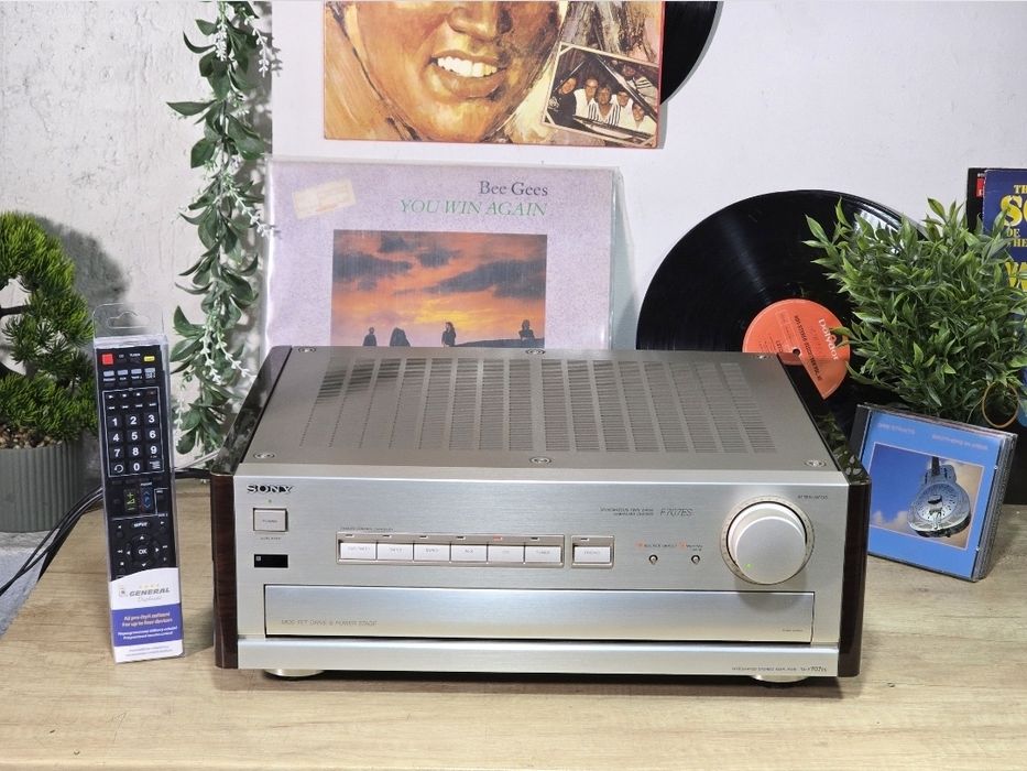 Amplificator SONY TA-F707 ES, gold șampanie, laterale lemn , Japan