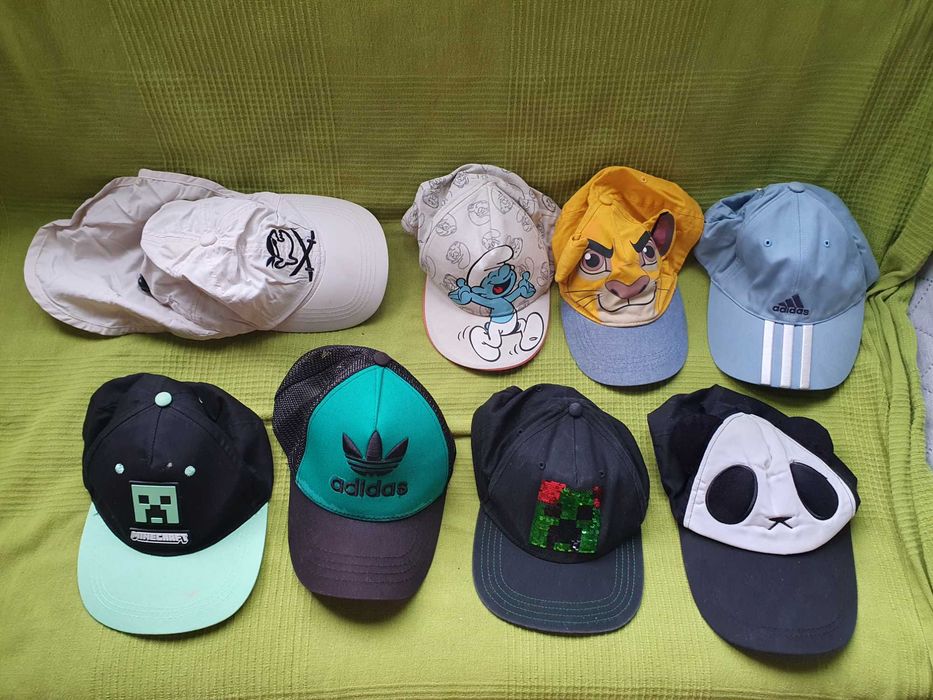 Детски летни шапки - Майнкрафт,Адидас,Цар Лъв,Смърфовете от 3 до 6г