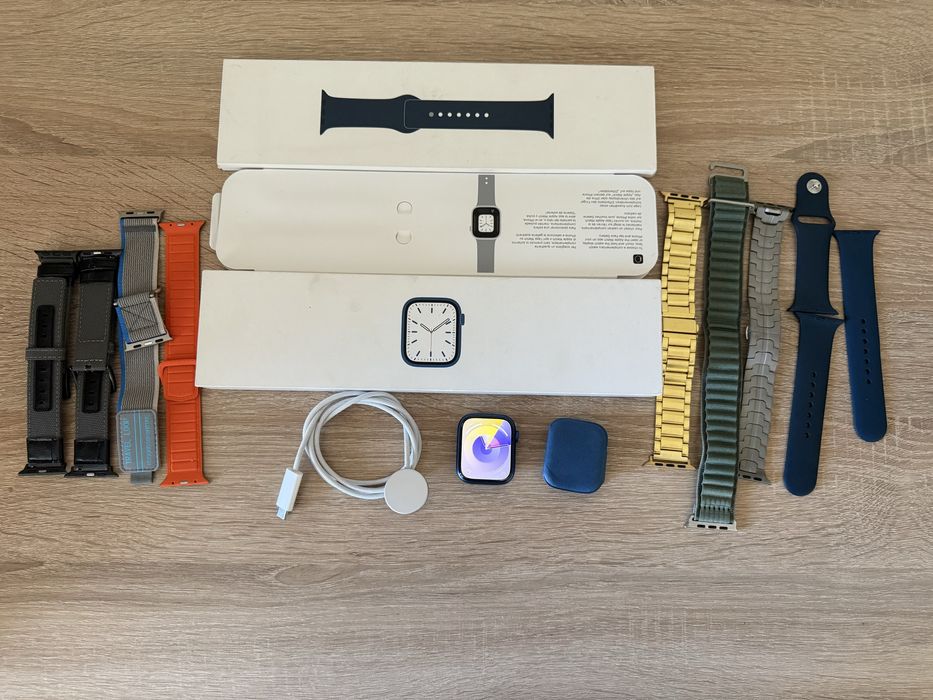 APPLE Watch Series 7, GPS + Cellular, 45mm Blue Aluminium Case
