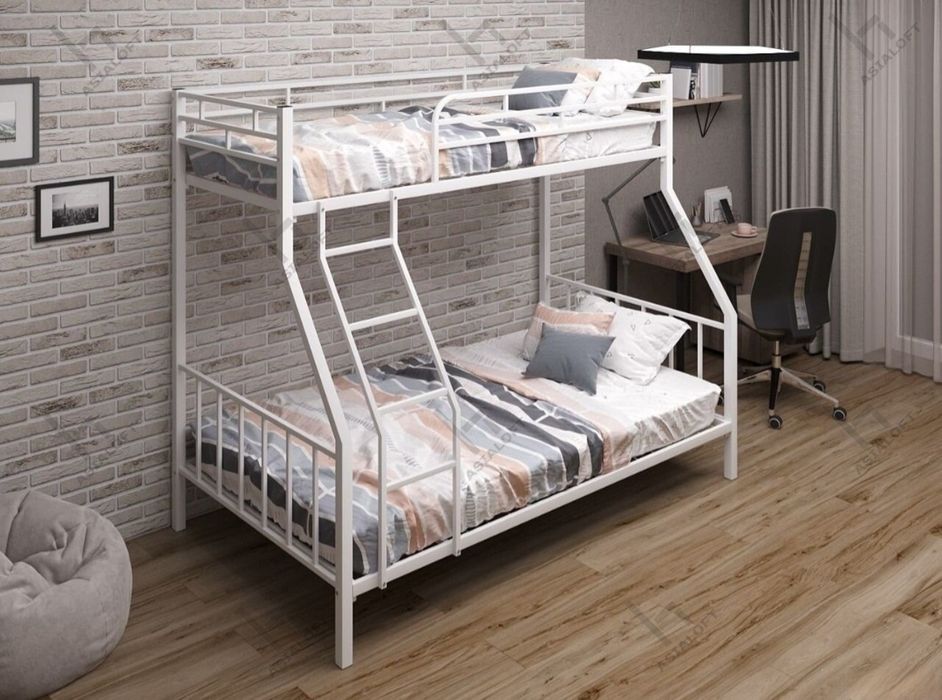 Металлическая Кровать Двухъярусная, Лофт Стиле, Бесплатная Доставка,