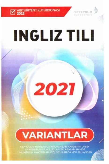 Доставка. Ingliz tili variantlar dtm English варианты, тесты