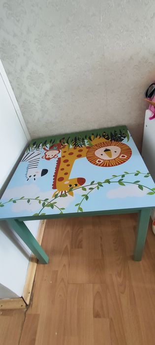 Masa lemn copii cu 2 scaune