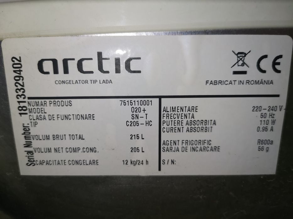 Lada frigorifica Arctic O20