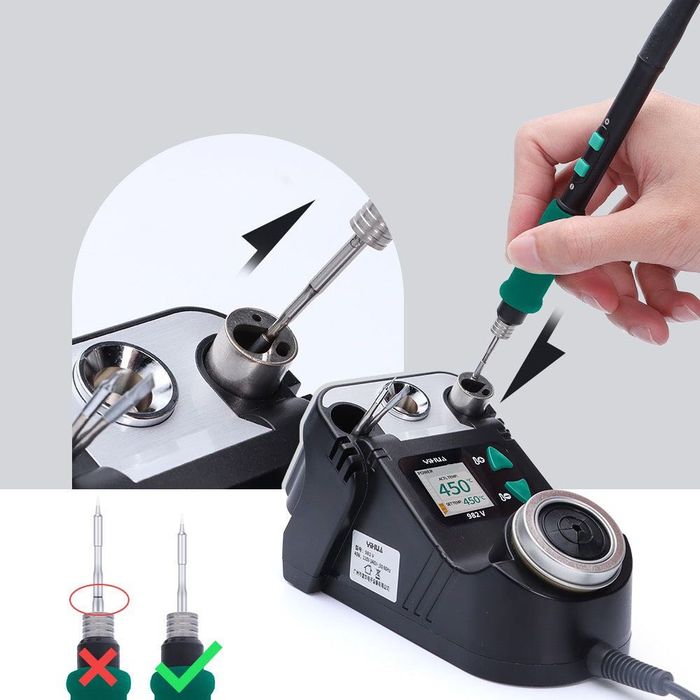 Statie de lipit YIHUA 982 V compatibila cu varfuri JBC C245