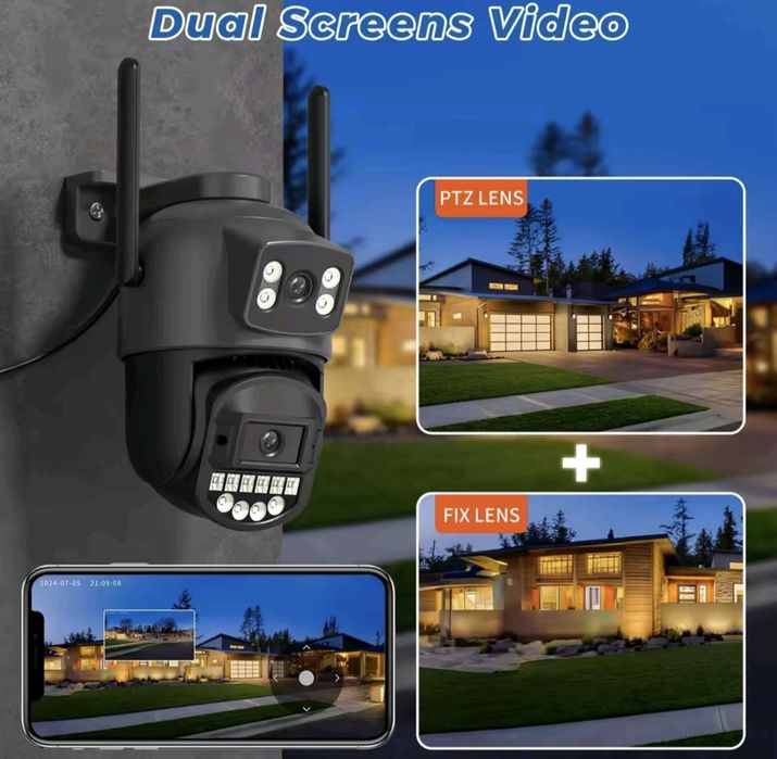 Двойна Камера за видеонаблюдение