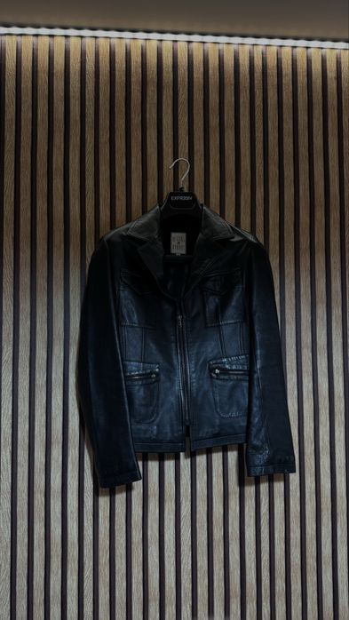 Geacă din piele naturală Miguel Berbel, neagră