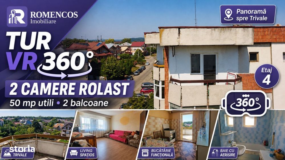 Apartament Rolast, 2 balcoane si panorama spre padurea Trivale