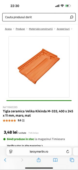 Tigla kikinda ca noua 2 lei