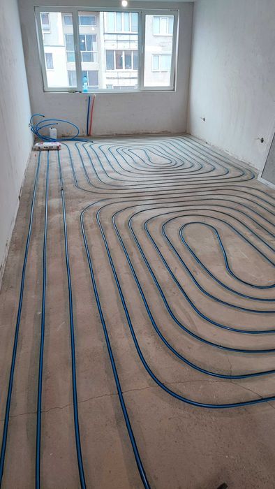 Водно подово отопление чрез фрезоване