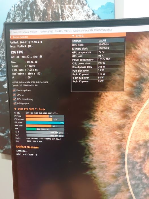 Видеокарта NVIDIA Asus ROG STRIX RTX 3070ti 8GB