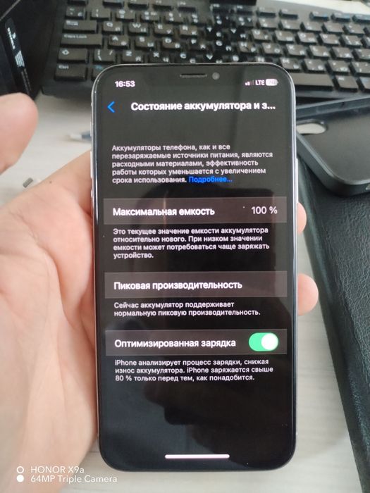 Iphone x 256GB xotira