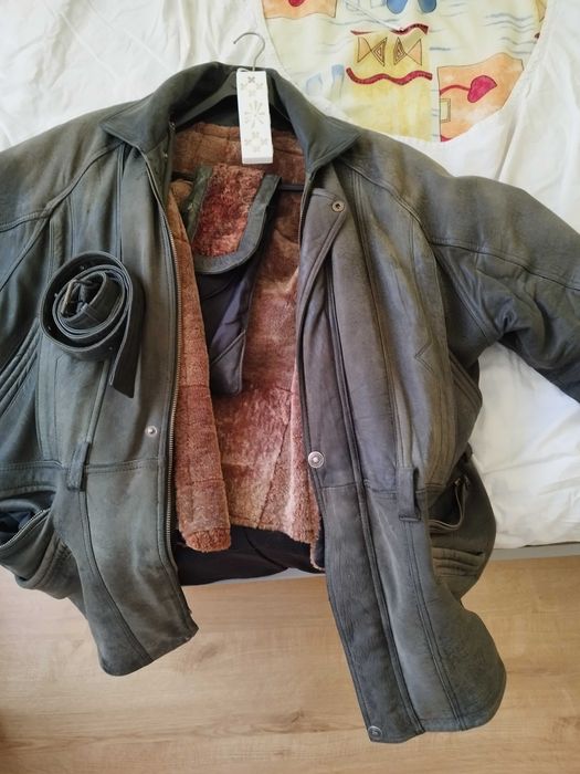 Връхно зимно палто от естествена кожа