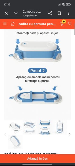 Vând vanita pliabila bebe