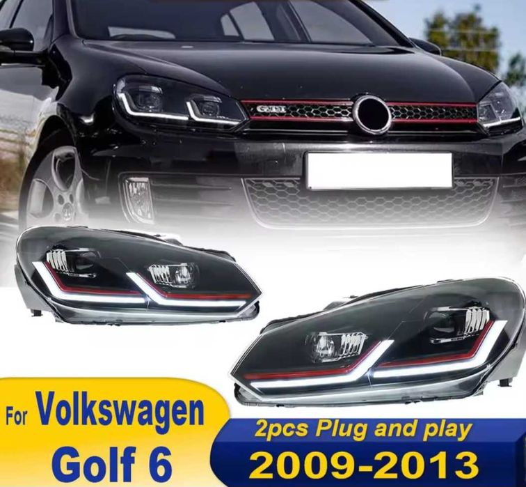 Ново ! LED фарове за VW GOLF 6 визия  volkswagen golf 7 лед 2009-2013