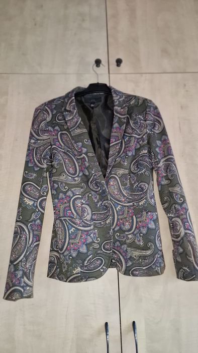 Sacou dama Mango M verde 2 buzunare