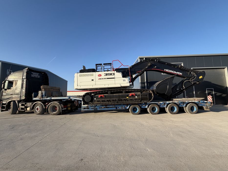 Tranporturi agabaritice/utilaje/combine/4axe extensibil/troliu/gondola