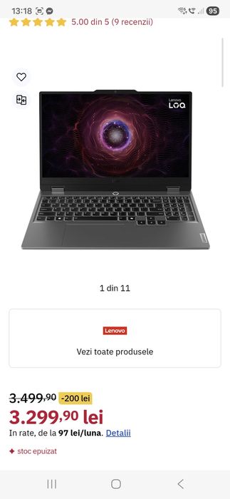 Vand laptop Lenovo gaming garanție 2ani cumpărat recent
