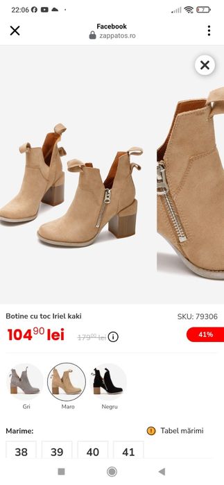 Botine dama mărime 38