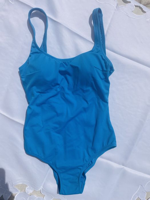 Costum de baie intreg simplu albastru Marime XS/34