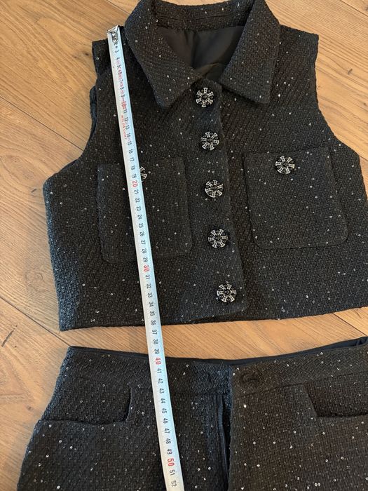 Черен сет с къси панталони