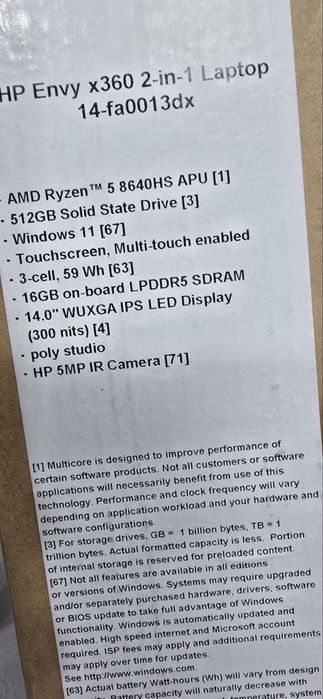 Б/У HP Envy 360 deyarli yangi