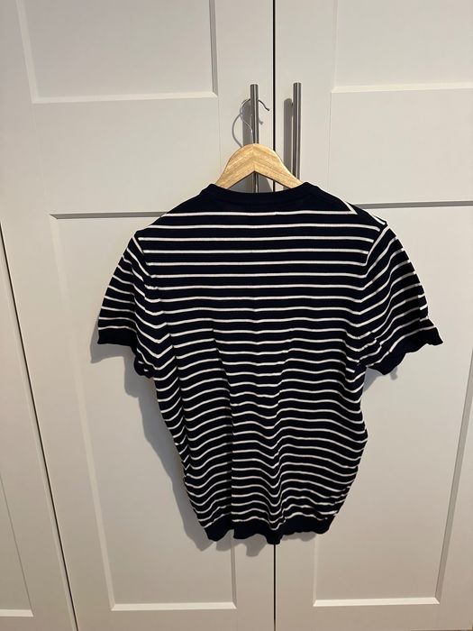 Tricou, Zara, bărbați, M, negru, bărbați, cu dungi