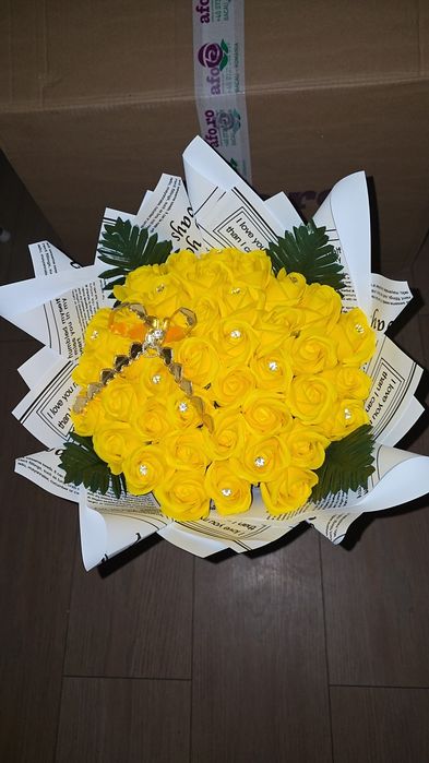 Buchet trandafiri Galben