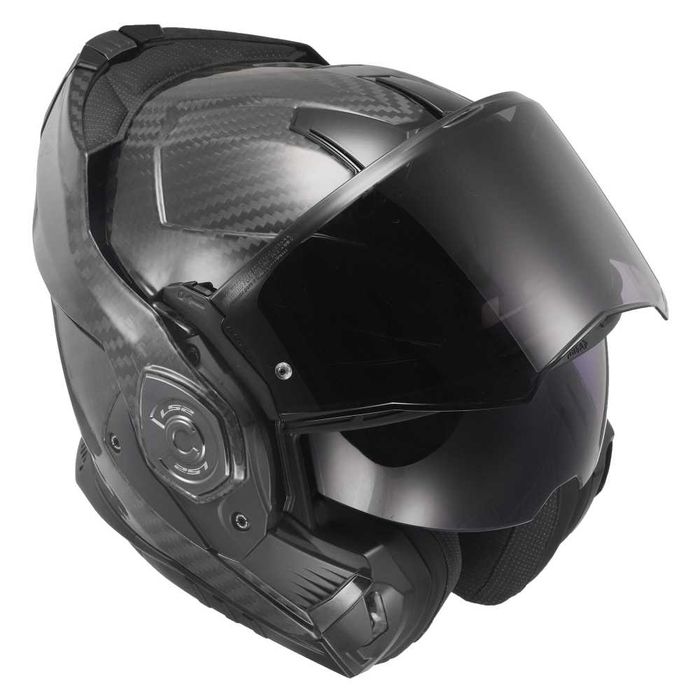 Нова Карбонова Модуларна Отваряема Мото Каска LS2 FF901 Advant X Carbon Solid - ECE 22.06, L и XL Размер